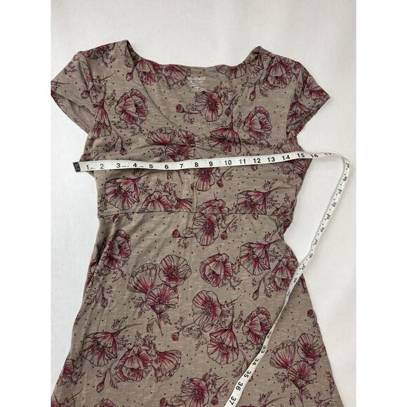 Toad & Co. Rosemarie Floral Organic Cotton Comfort Neutral Boho Hiking Dress XS - Picture 3 of 6